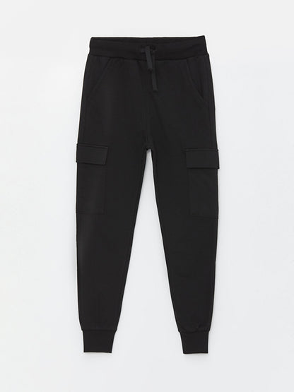 Boys' Cargo Sweatpants with Elastic Waist