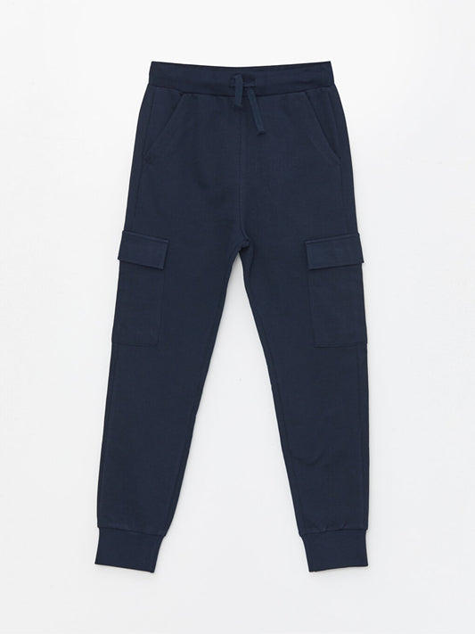 Boys' Cargo Sweatpants with Elastic Waist