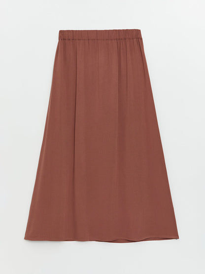 Plain A Cut Belmando Women's Skirt with Elastic Waist