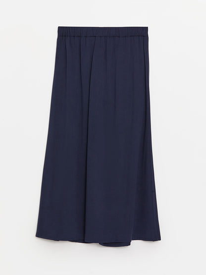 Plain A Cut Belmando Women's Skirt with Elastic Waist