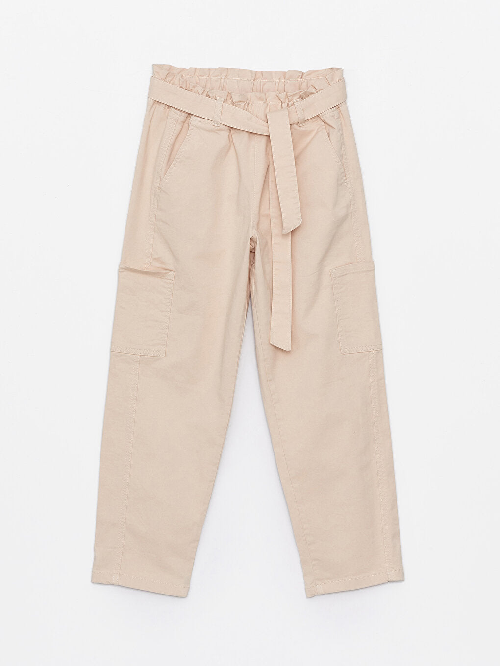 Girls' Cargo Pants with Elastic Waist