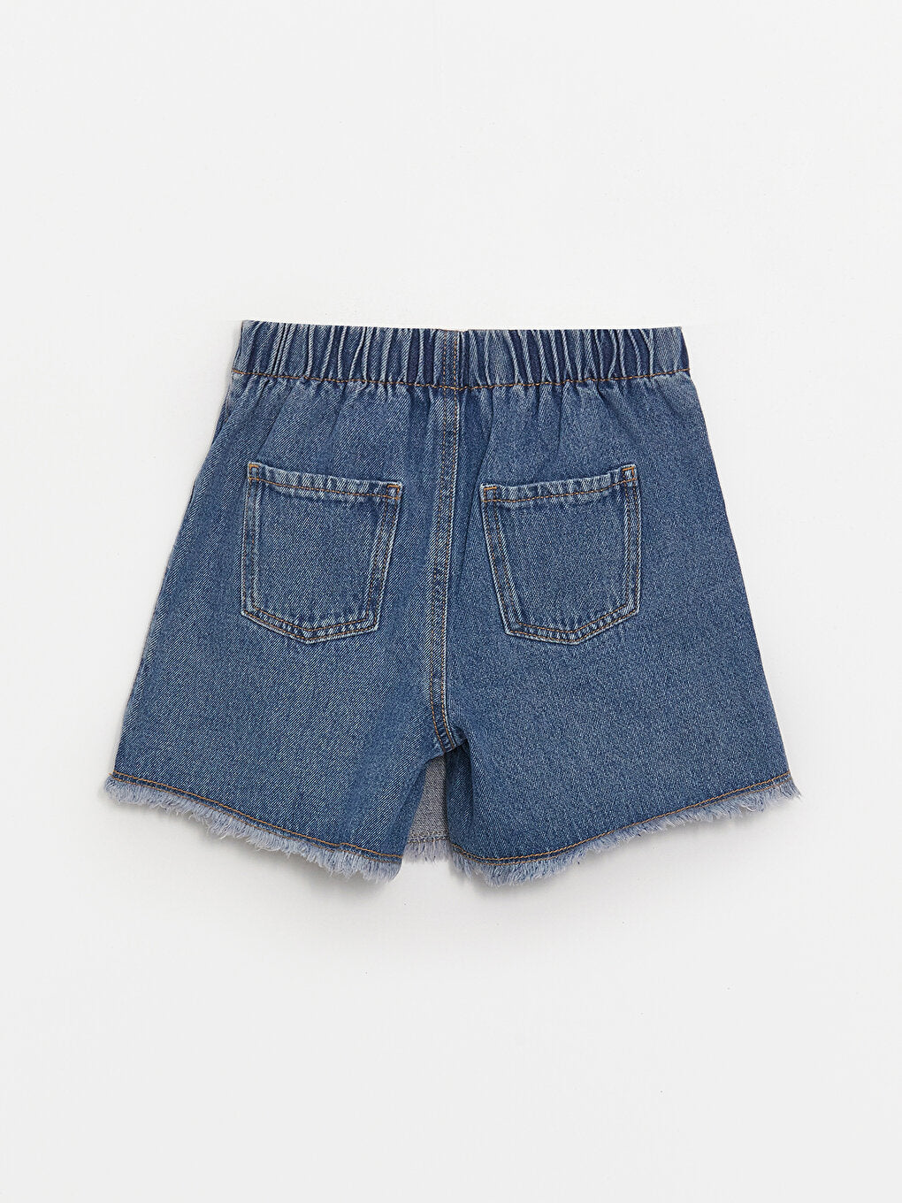 Girls' Jean Shorts Skirt with Elastic Waist