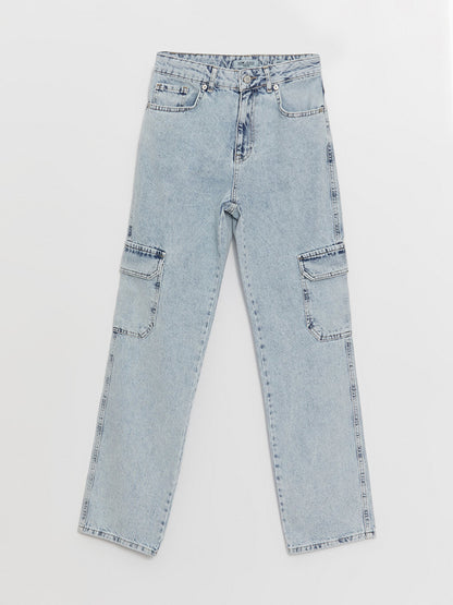 Straight Fit Women's Cargo Jeans