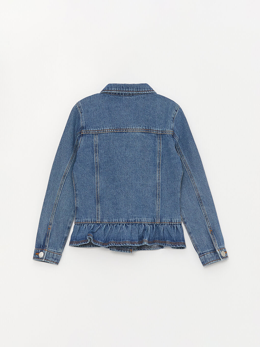 Shirt Collar Girl's Jean Jacket