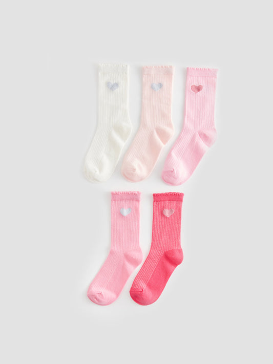 Patterned Girl's Socks 5-pack