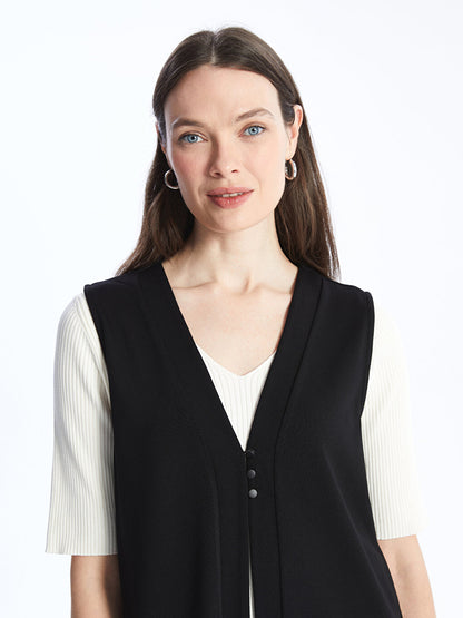 Women's V-Neck Plain Vest