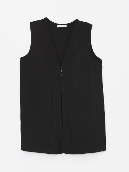 Women's V-Neck Plain Vest