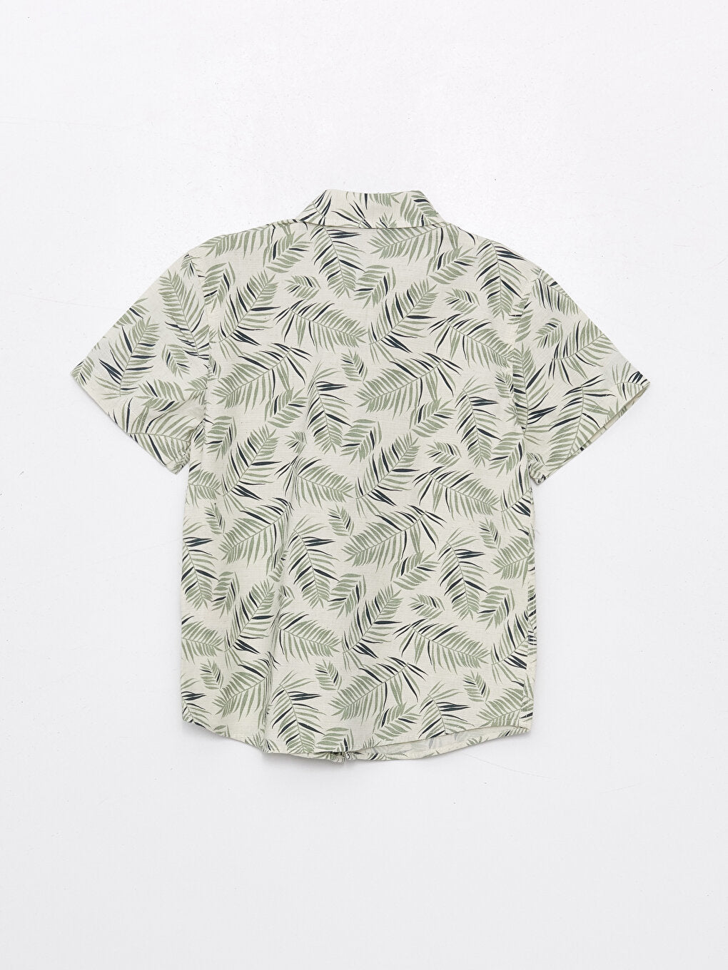 Patterned Linen Blend Boy's Shirt