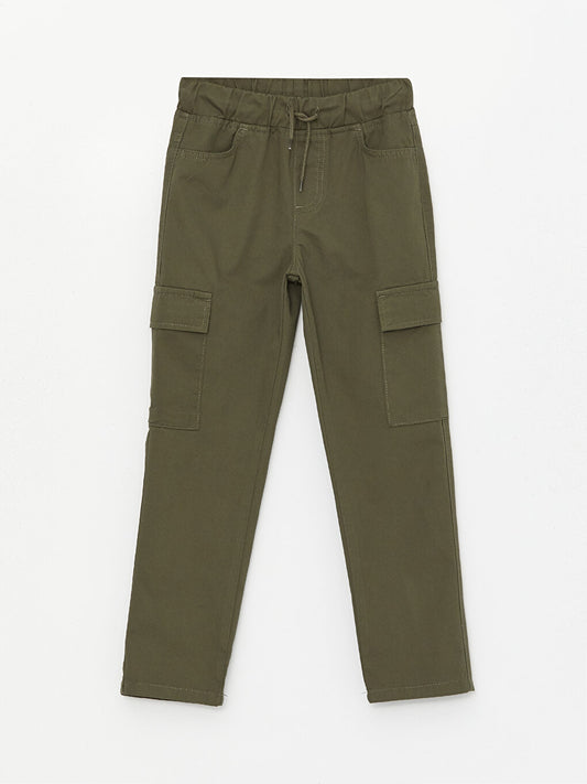 Boys' Cargo Pants with Elastic Waist