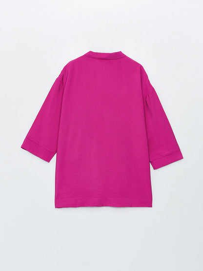 Plain Long Sleeve Oversize Women's Shirt