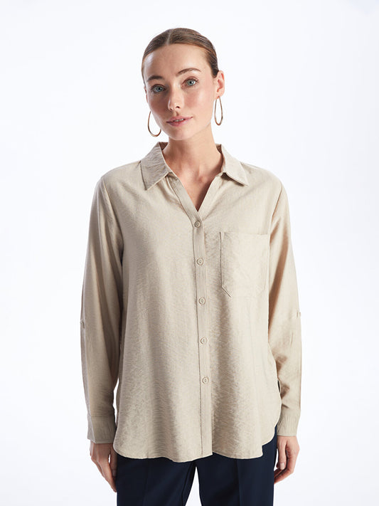 Plain Long Sleeve Women's Shirt