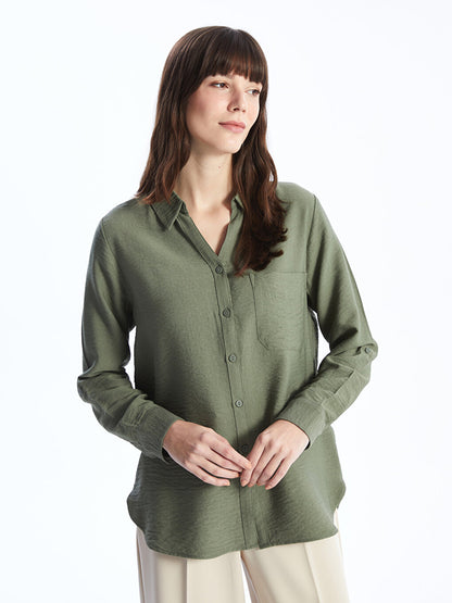 Plain Long Sleeve Women's Shirt