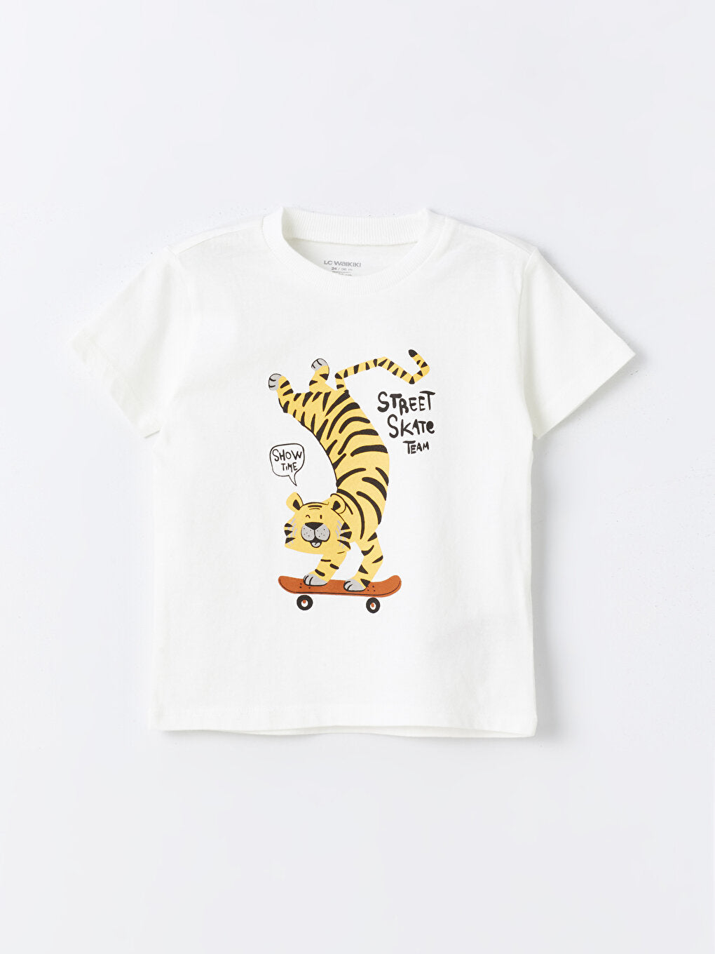 Crew Neck Printed Baby Boy T-Shirt and Shorts 2-Piece Set