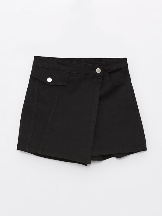 Basic Gabardine Girl's Shorts Skirt