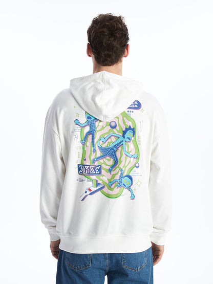 Long Sleeve Rick and Morty Printed Men's Hoodie