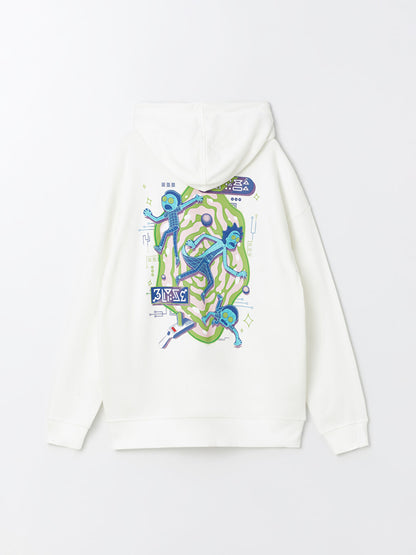 Long Sleeve Rick and Morty Printed Men's Hoodie