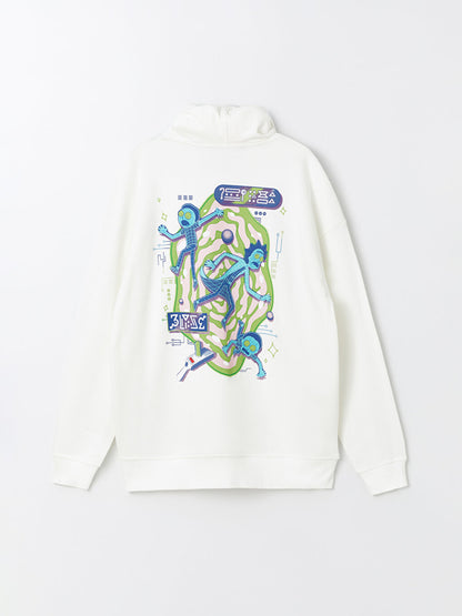 Long Sleeve Rick and Morty Printed Men's Hoodie