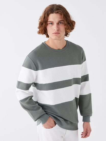 Crew Neck Long Sleeve Men's Sweatshirt