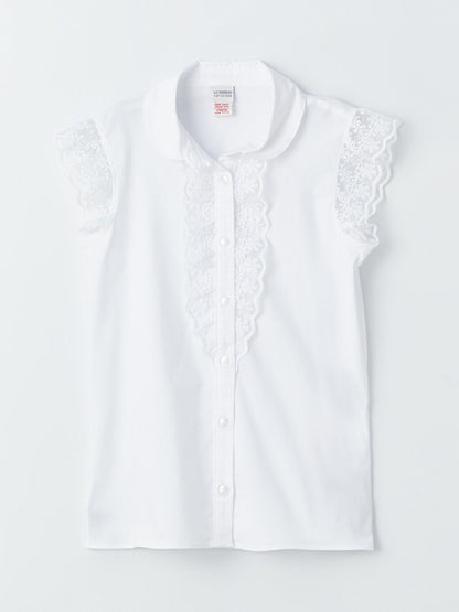 Lace Detailed Girl's Shirt