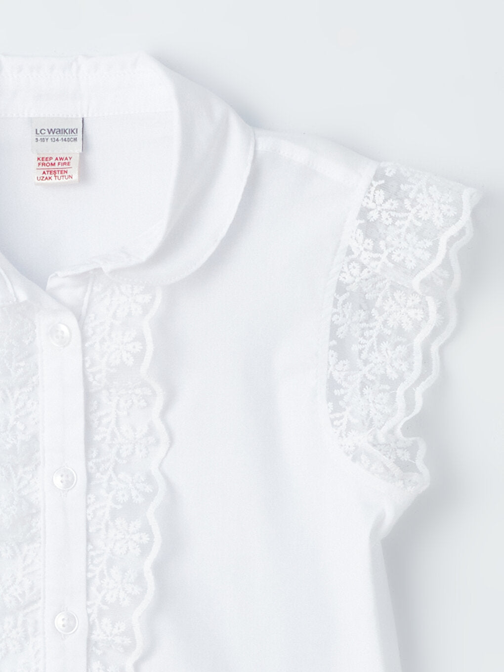 Lace Detailed Girl's Shirt