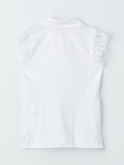 Lace Detailed Girl's Shirt