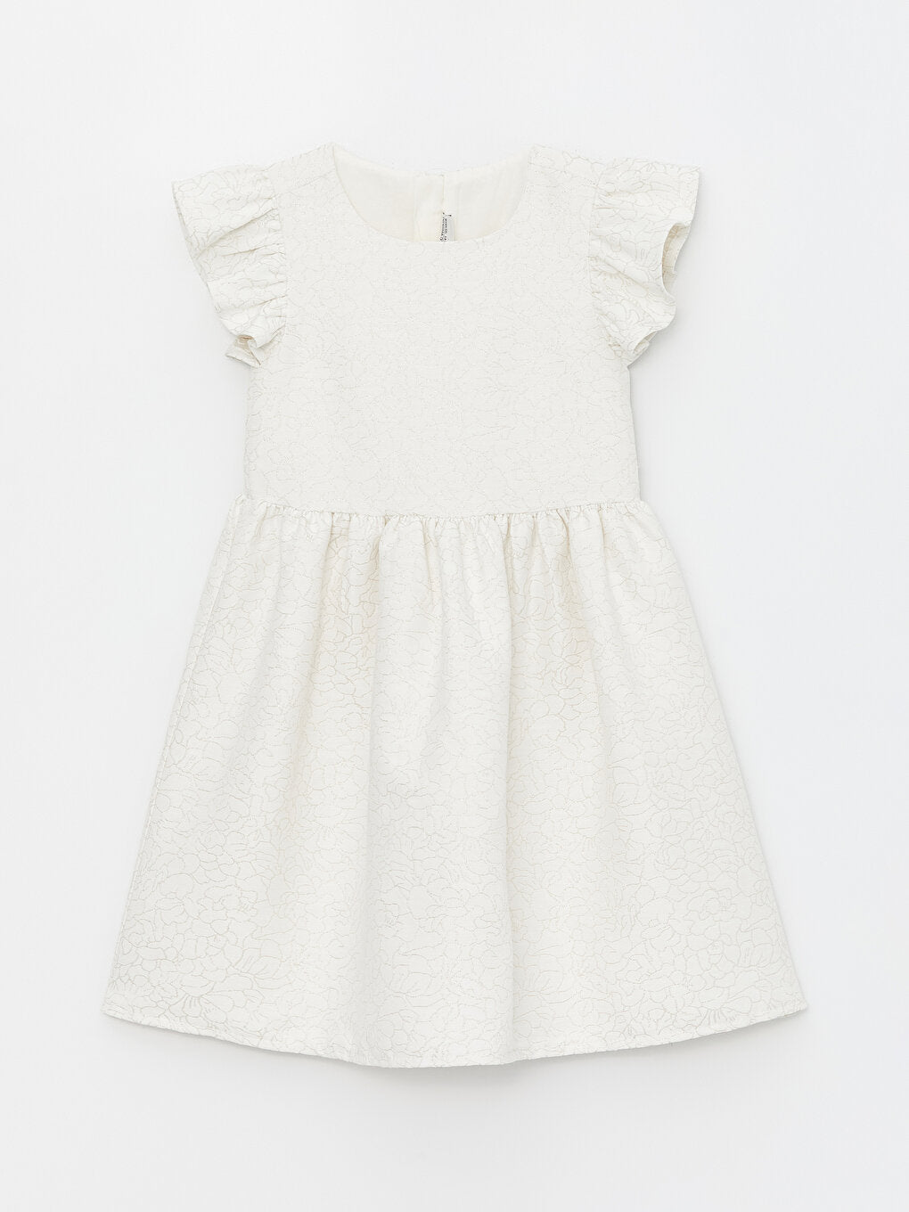 Square Neck Patterned Girl's Dress