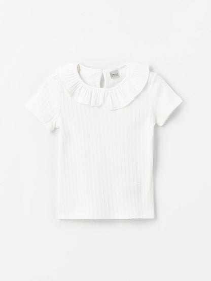 Baby Collar Short Sleeve Girls' T-Shirt