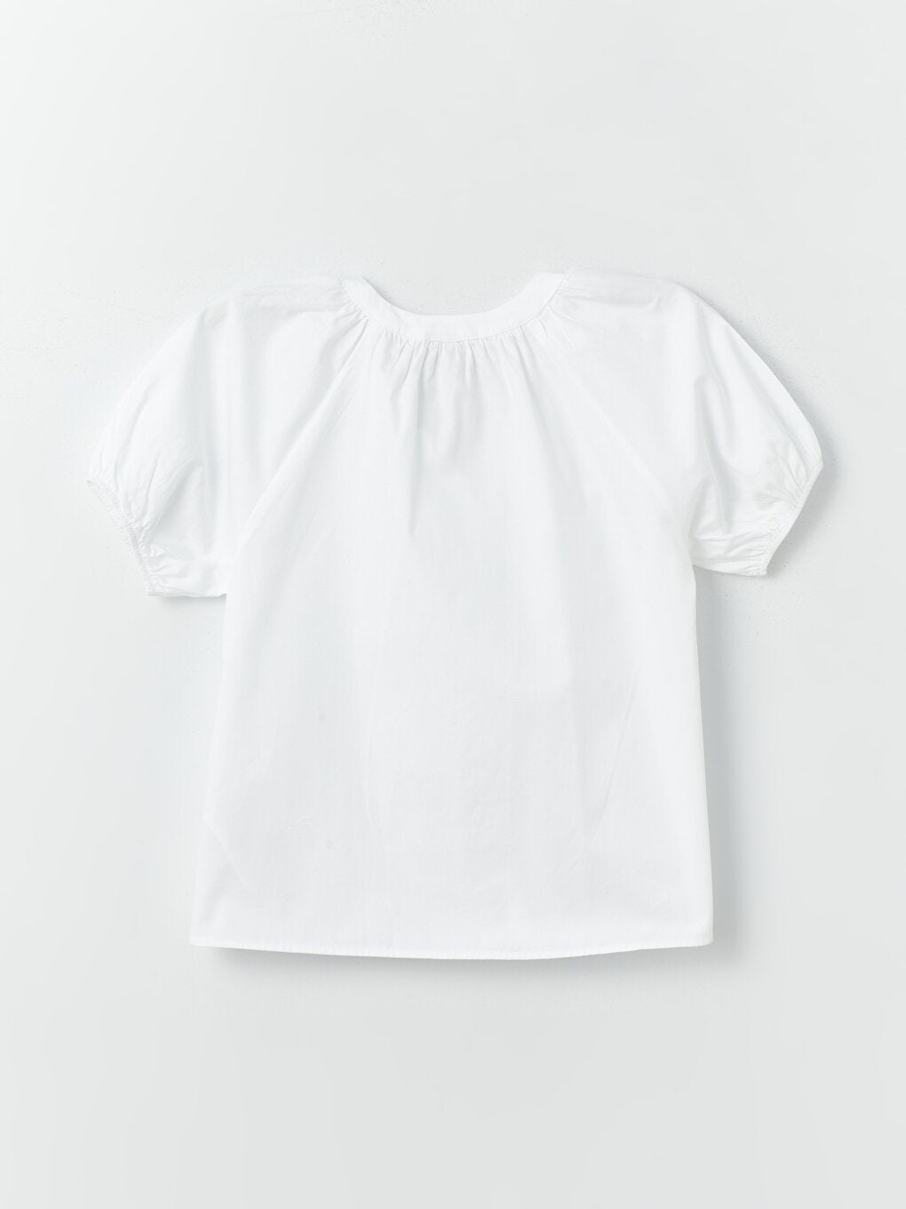 Flower Appliqued Girl's Shirt