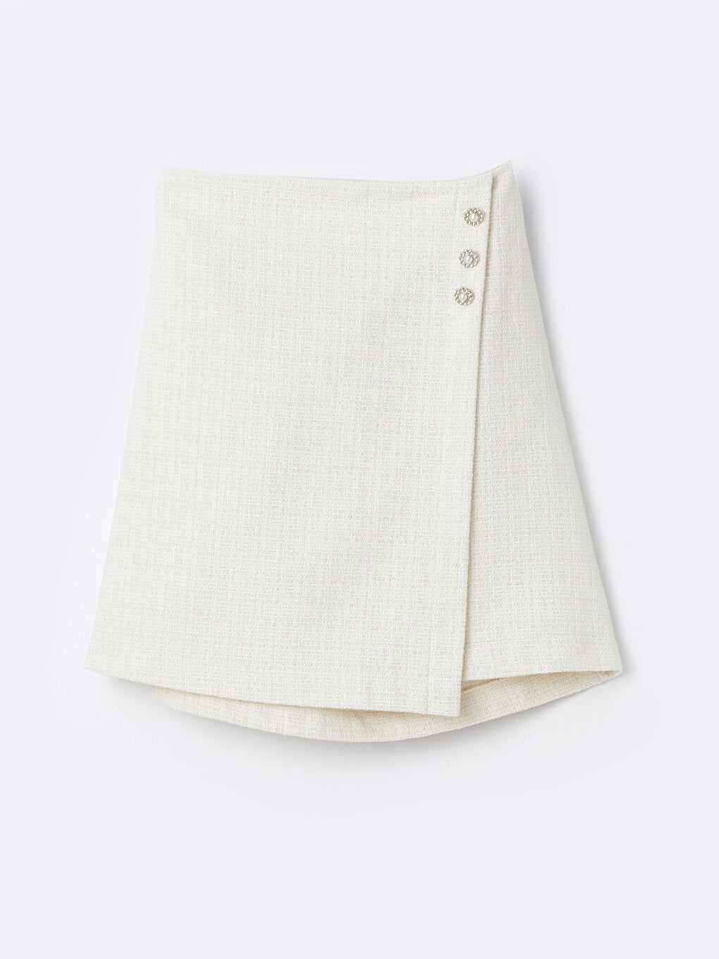 Girls' Tweed Skirt with Elastic Waist