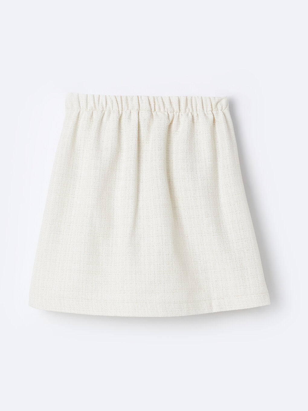 Girls' Tweed Skirt with Elastic Waist