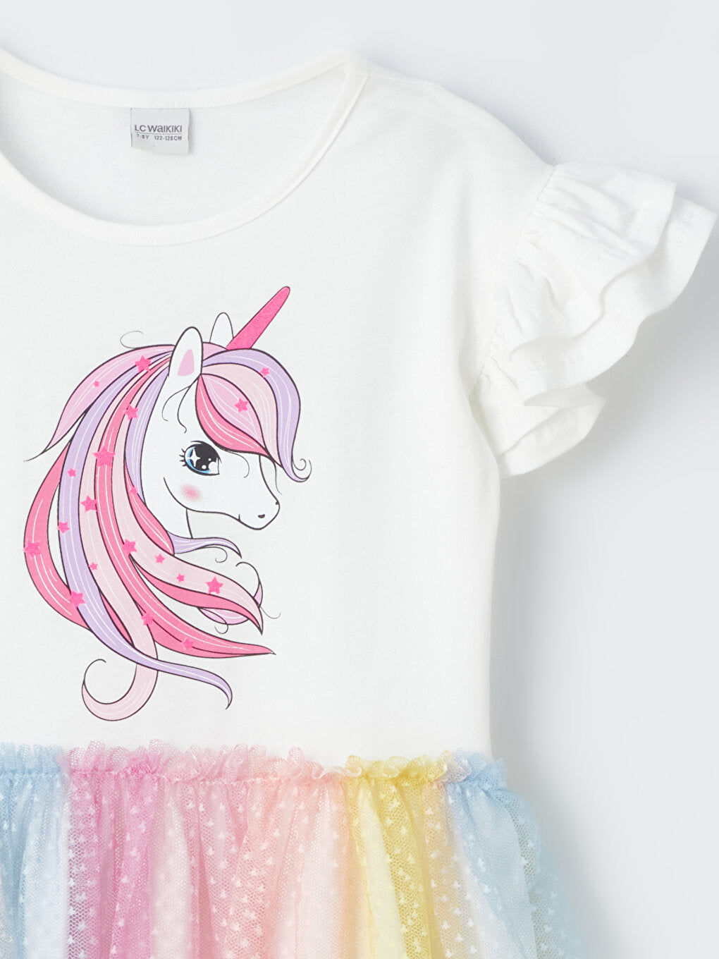 Crew Neck Printed Girl's Dress