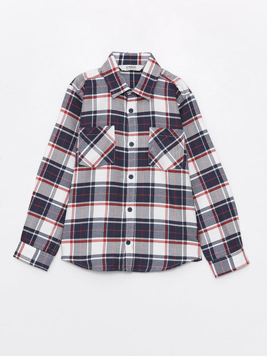 Plaid Gabardine Boy's Shirt