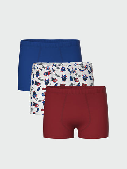 Printed Boy's Boxer 3-Piece