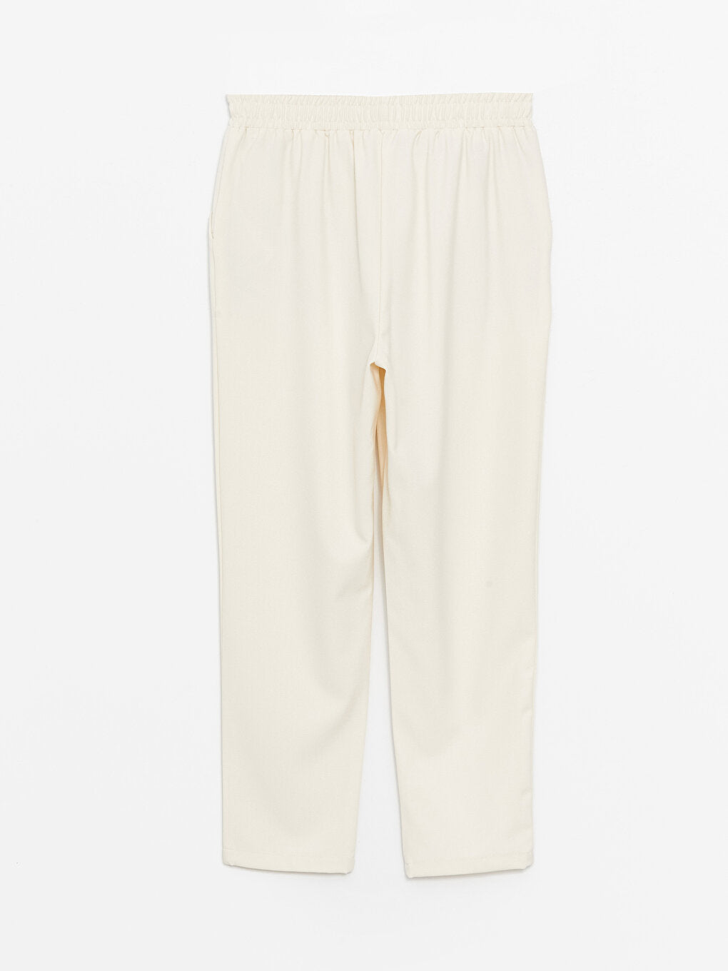 Carrot Cut Women's Trousers with Elastic Waist