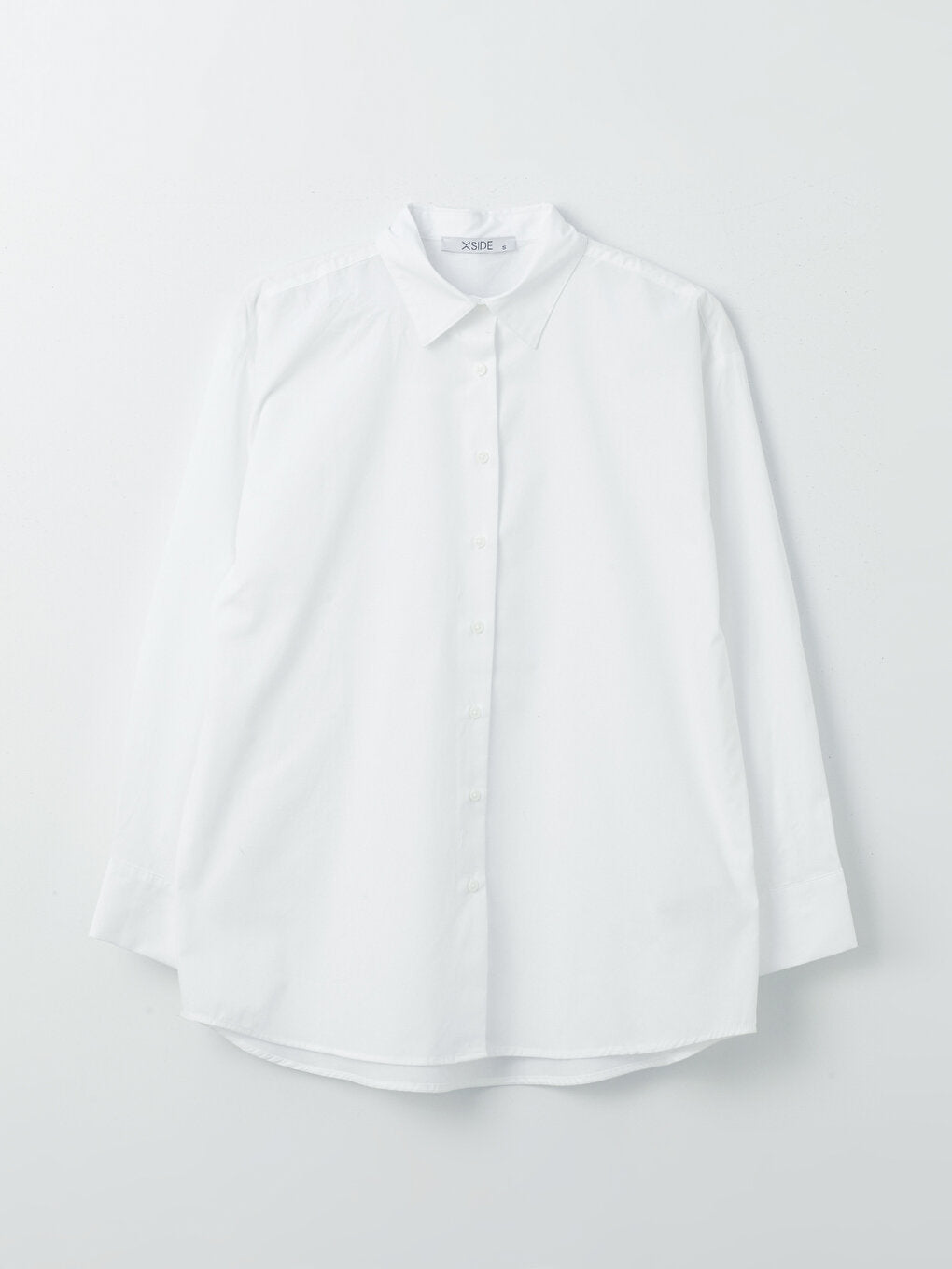 Plain Long Sleeve Poplin Women's Shirt