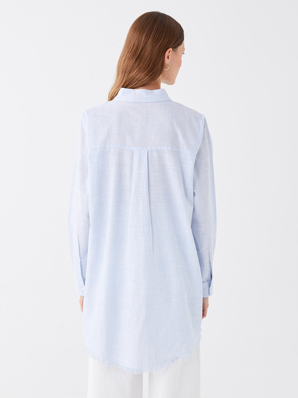 Plain Long Sleeve Women's Shirt Tunic