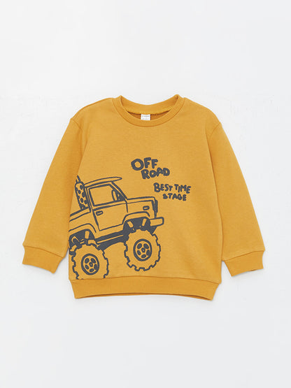 Printed Long Sleeve Baby Boy Sweatshirt 2-pack