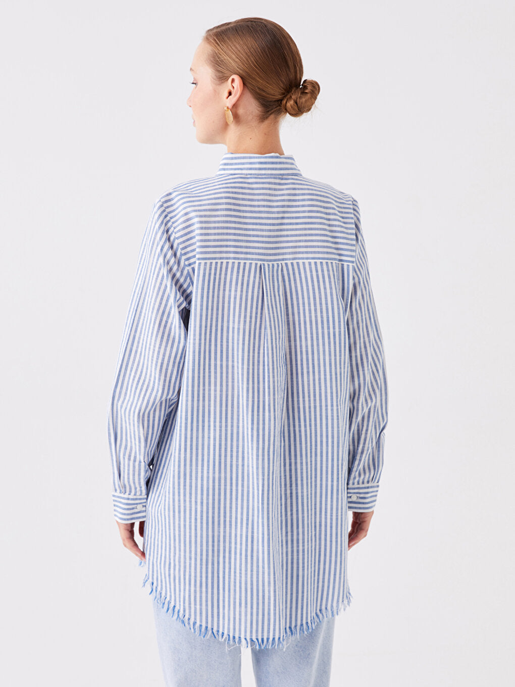 Striped Long Sleeve Women's Shirt Tunic