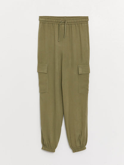 Girls Cargo Pants with Elastic Waist