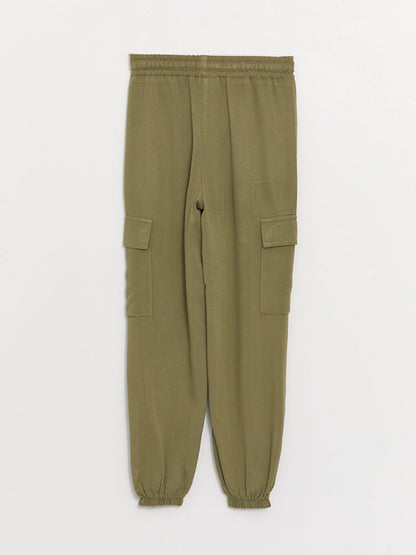 Girls Cargo Pants with Elastic Waist