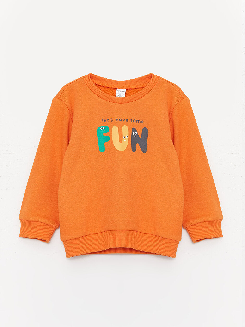 Crew Neck Long Sleeve Printed Baby Boy Sweatshirt