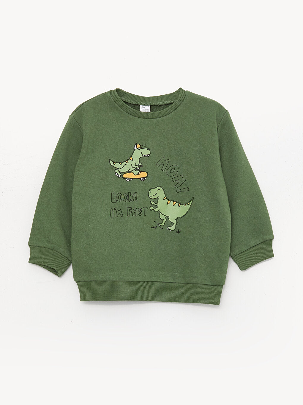 Crew Neck Long Sleeve Printed Baby Boy Sweatshirt