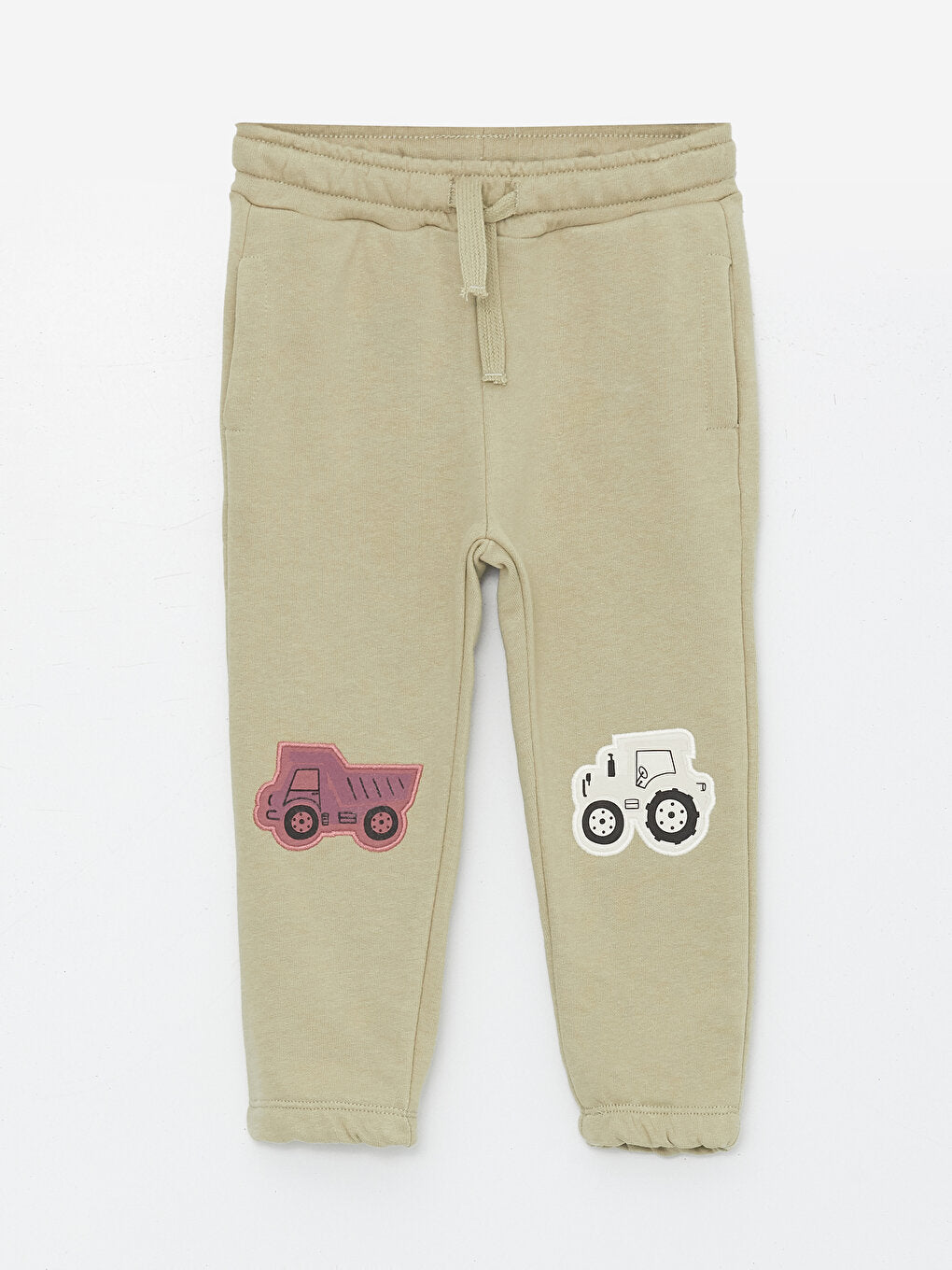 Embroidered Baby Boy Jogger Sweatpants with Elastic Waist