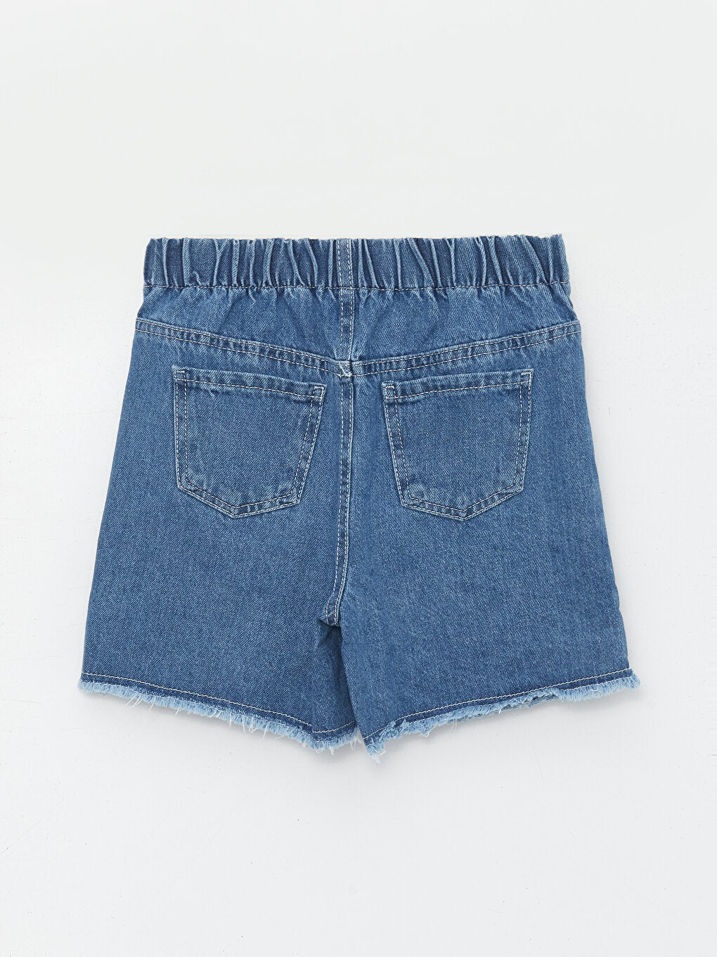 Girls' Jean Shorts Skirt with Elastic Waist