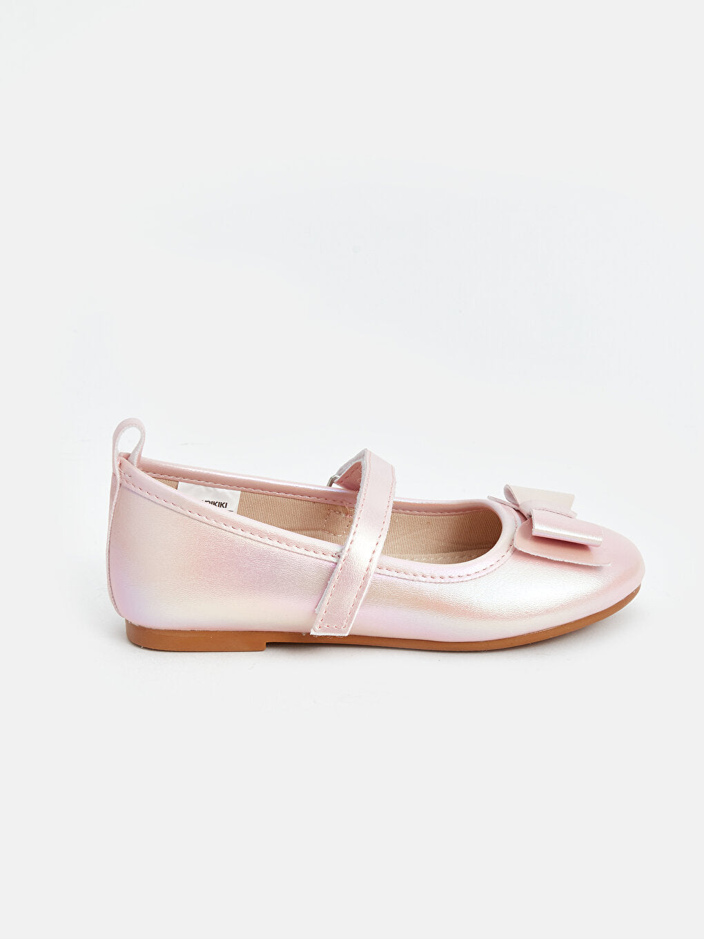 Girls' Ballerinas with Velcro and Bow Detail