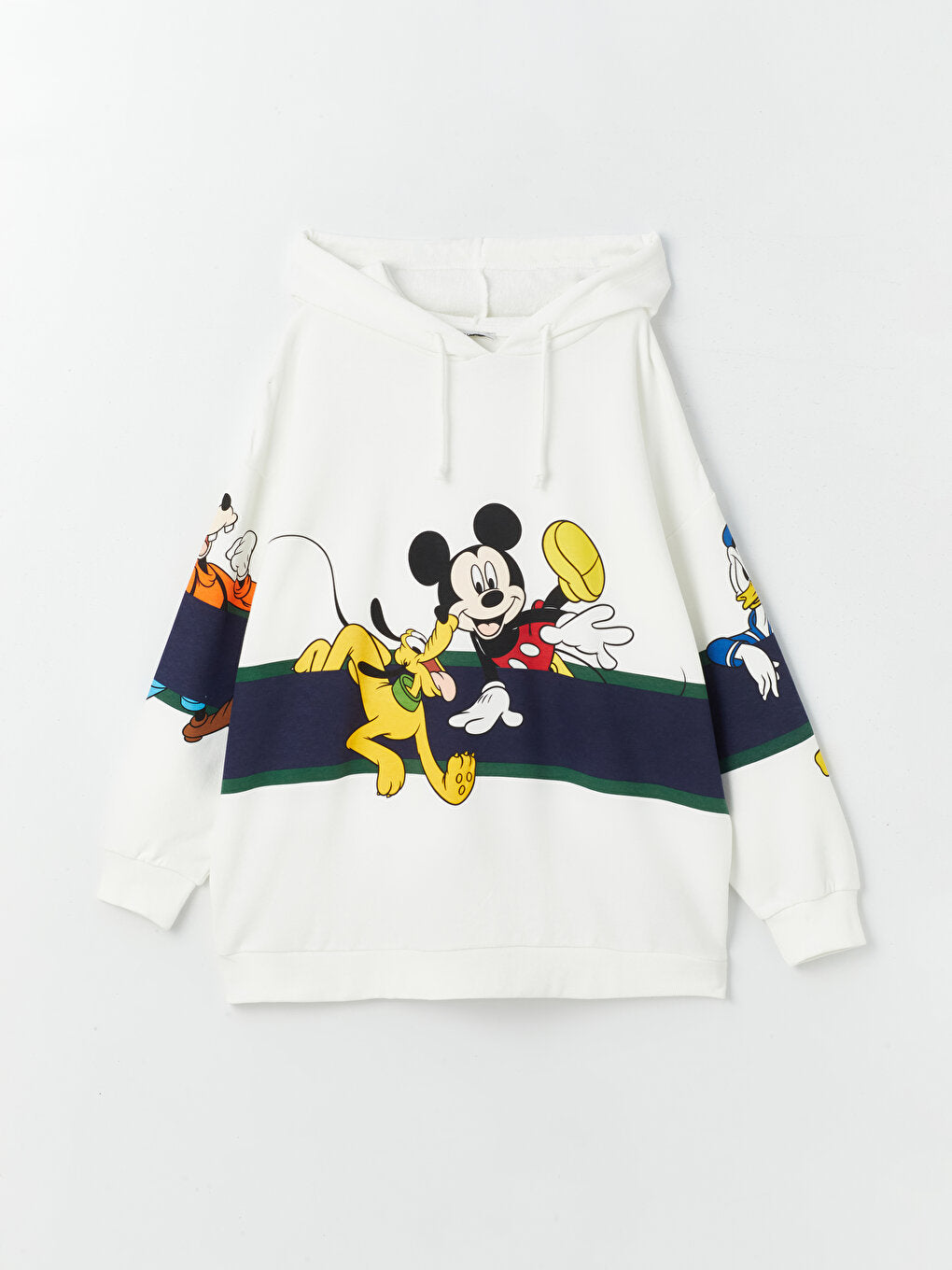 Mickey Mouse and Friends Printed Long Sleeve Oversize Women's Hoodie