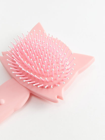 Girl's Hair Brush with Cat Figure