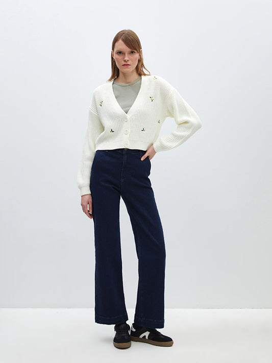 Wideleg Women's Jean Trousers