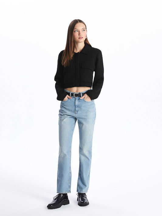 Straight Fit Women's Jean Trousers