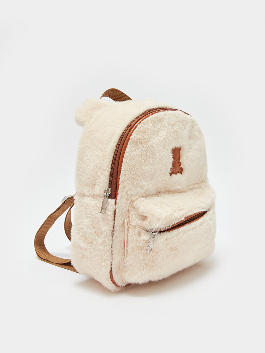 Embroidered Plush Girl's Backpack